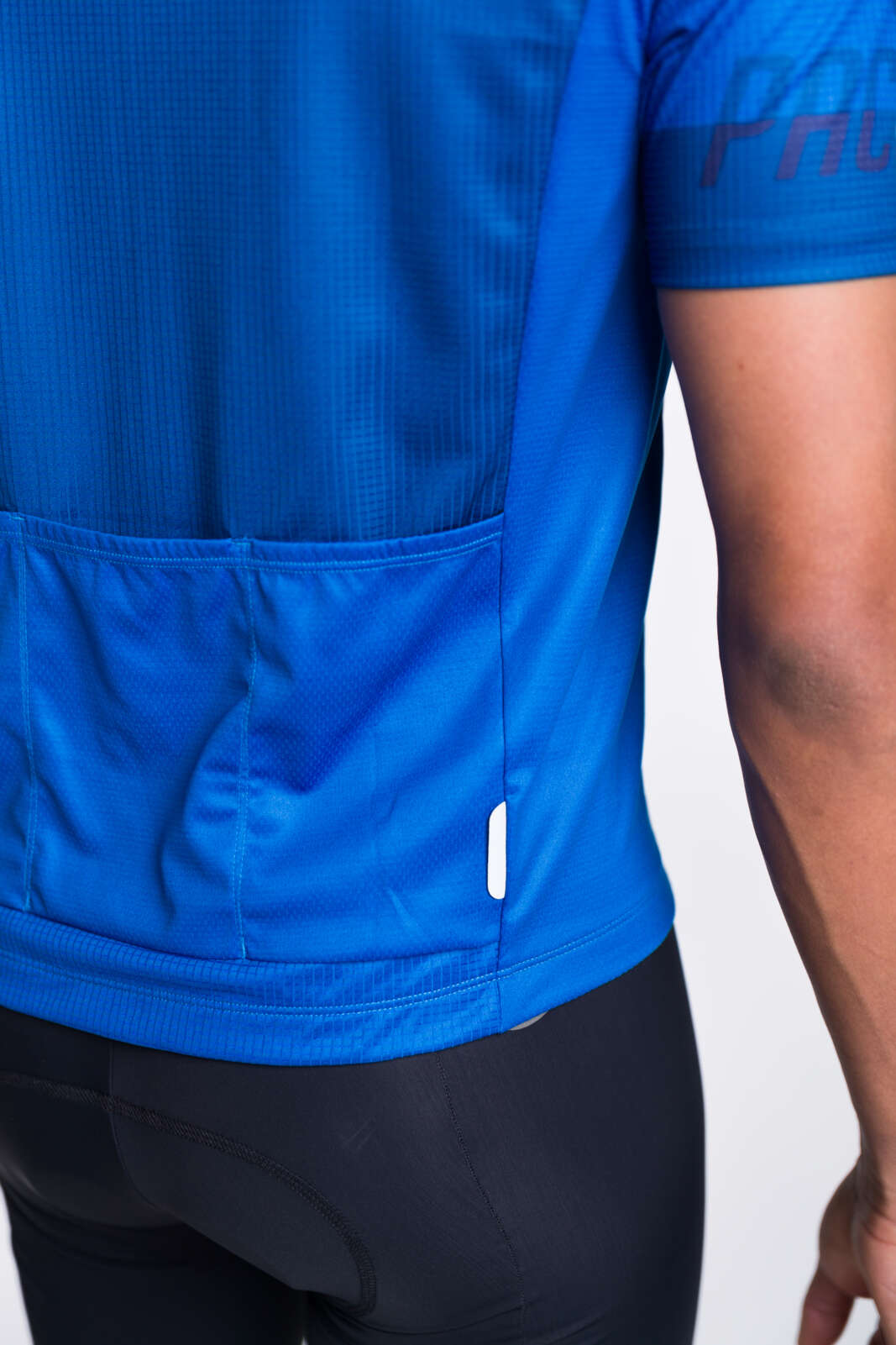 Men's Blue Loose Fit Cycling Jersey - Back Pockets