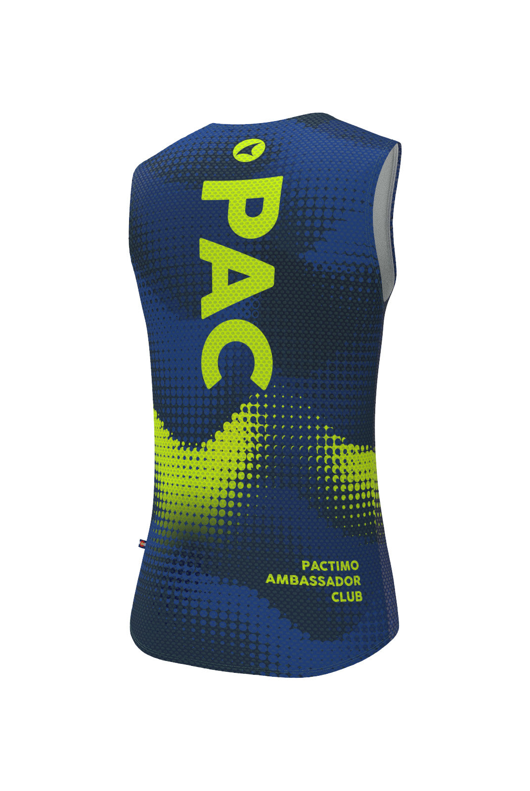 Men's PAC Zero-Weight Sleeveless Cycling Base Layer - Azure Back View