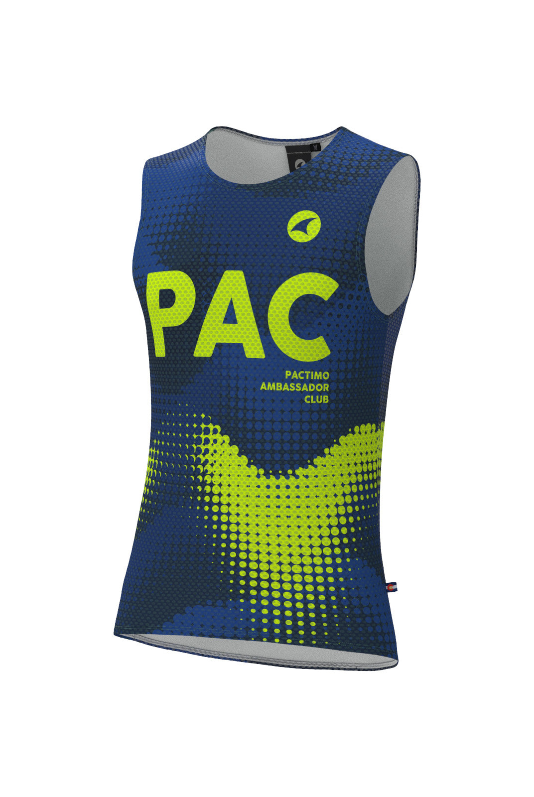 Men's PAC Zero-Weight Sleeveless Cycling Base Layer - Azure Front View