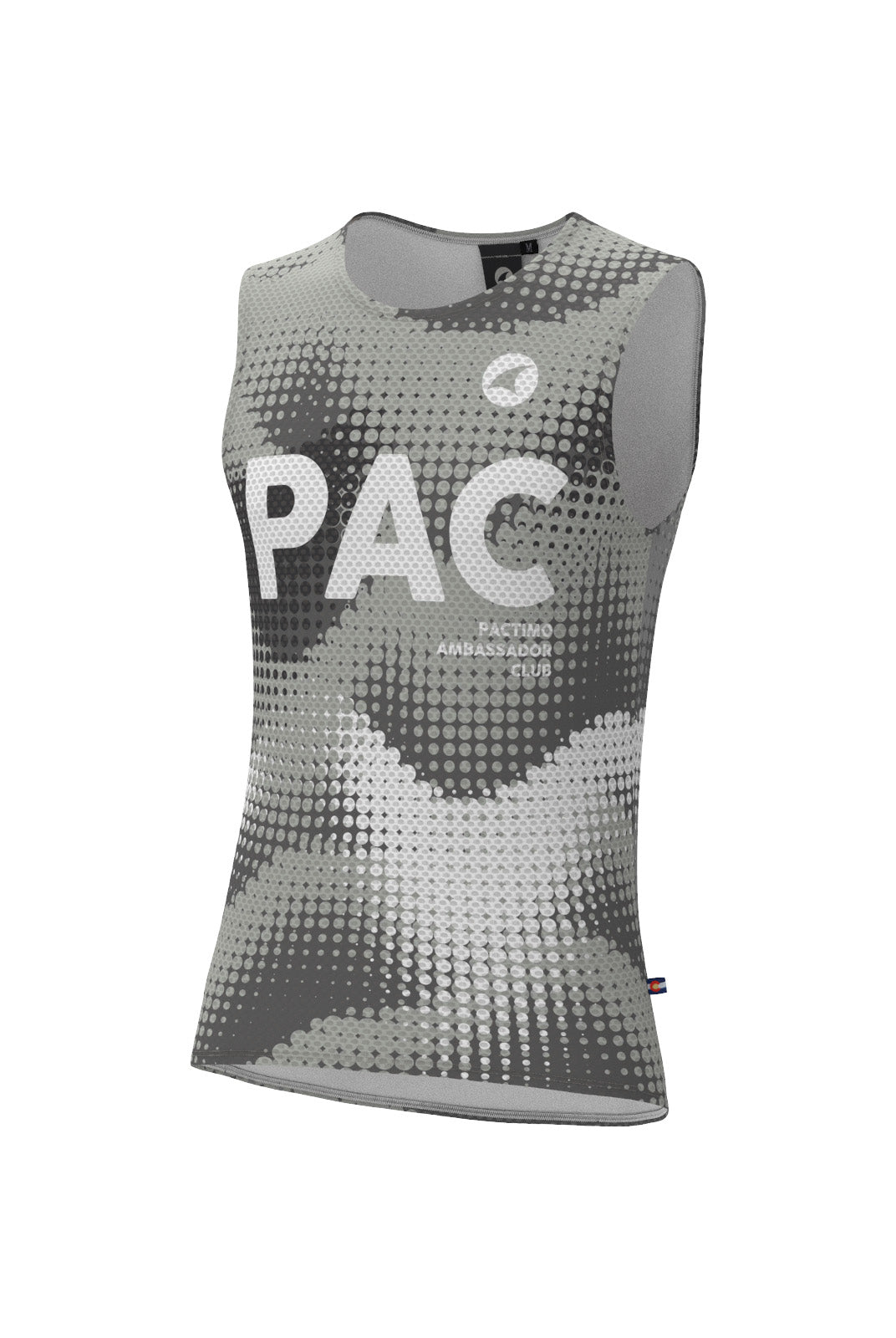 Men's PAC Zero-Weight Sleeveless Cycling Base Layer - Granite Front View