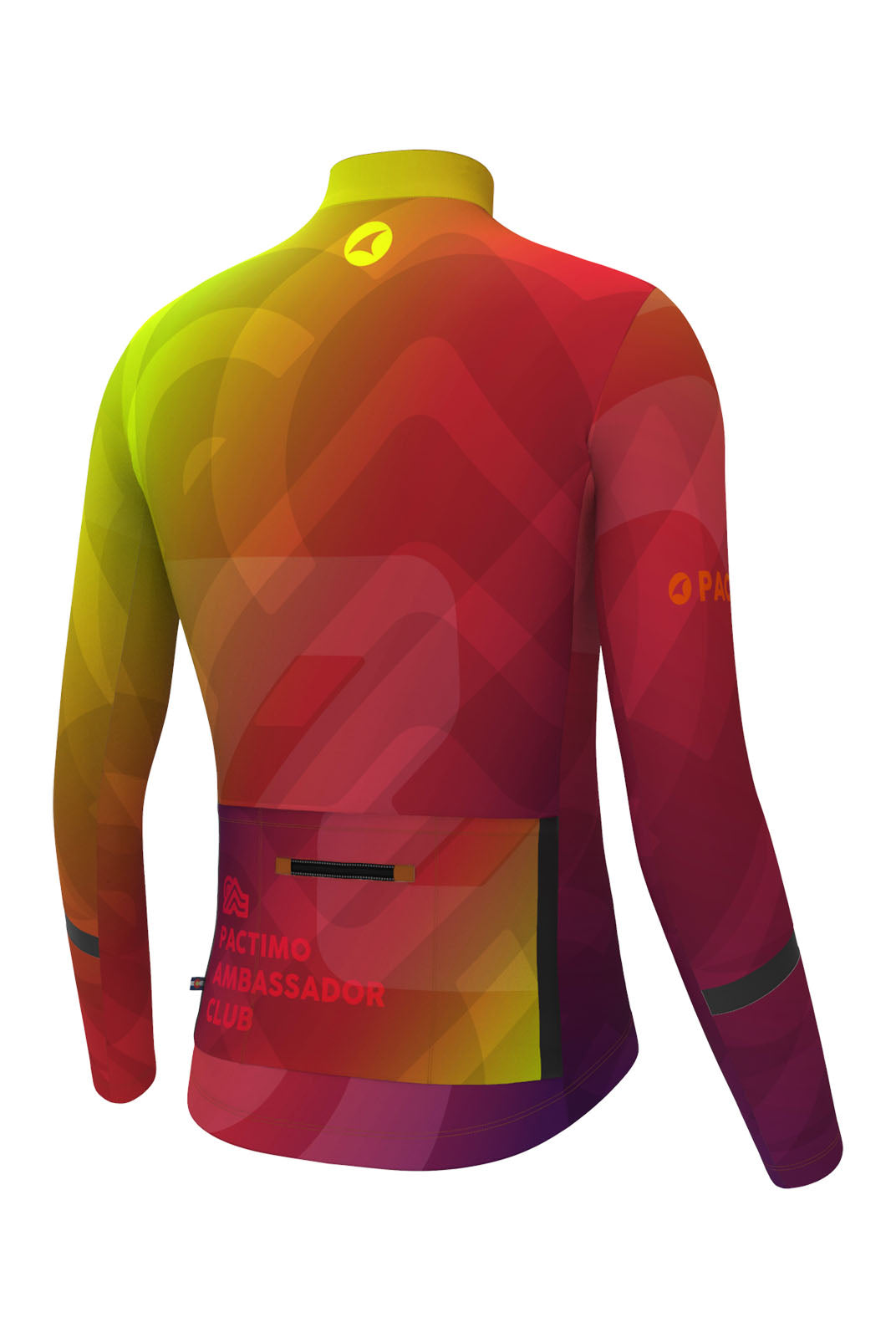 Men's PAC Alpine Thermal Cycling Jersey - Warm Fade Back View