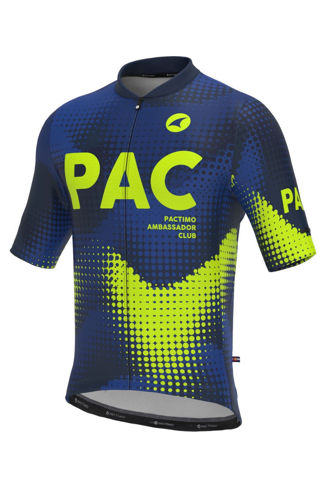 Men's PAC Ascent Cycling Jersey - Azure Front View