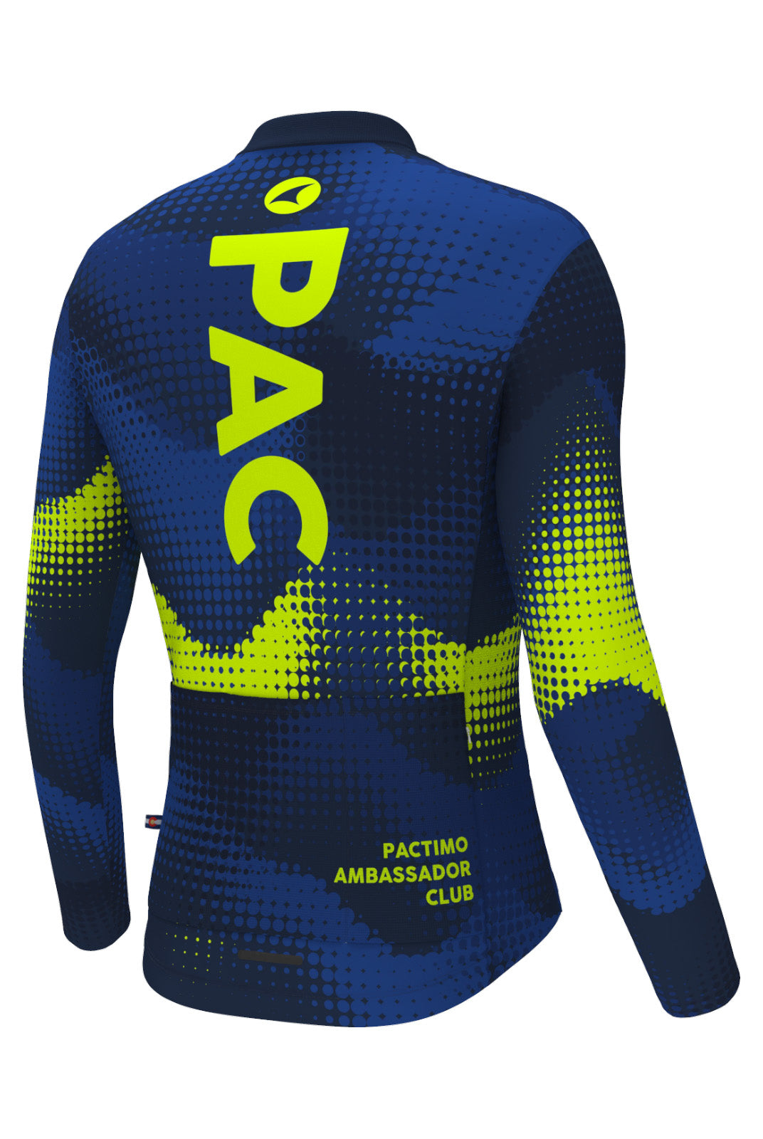 Men's PAC Long Sleeve Cycling Jersey - Azure Back View