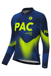 Men's PAC Long Sleeve Cycling Jersey - Azure Front View