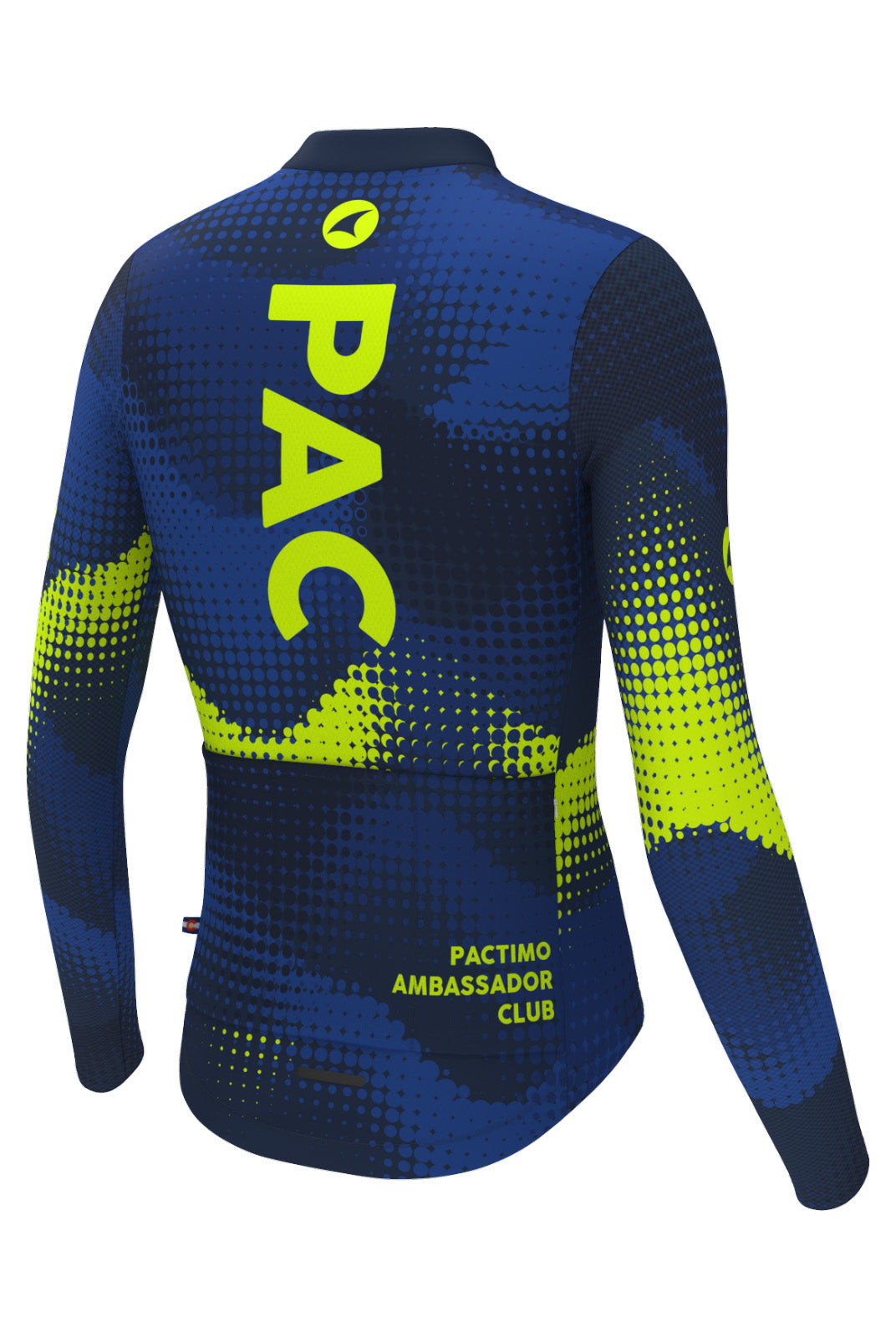 Men's PAC Aero Long Sleeve Cycling Jersey - Azure Back View