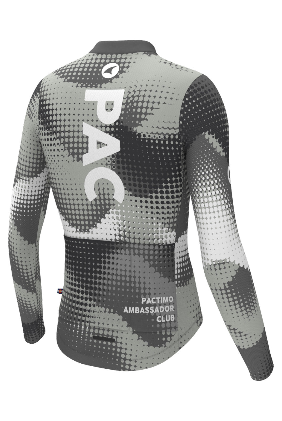 Men's PAC Aero Long Sleeve Cycling Jersey - Granite Back View