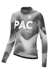 Men's PAC Aero Long Sleeve Cycling Jersey - Granite Front View