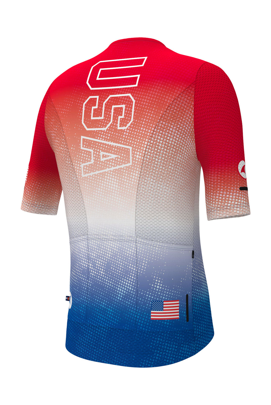 Men's USA Mesh Cycling Jersey - Rocket Pop Design Back View