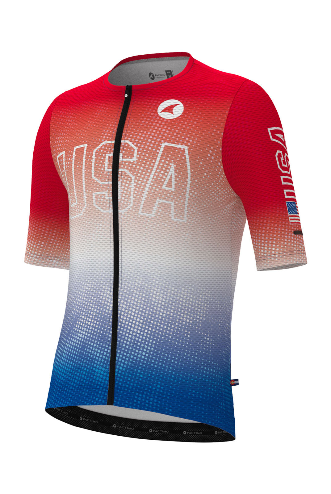 Men's USA Mesh Cycling Jersey - Rocket Pop Design Front View