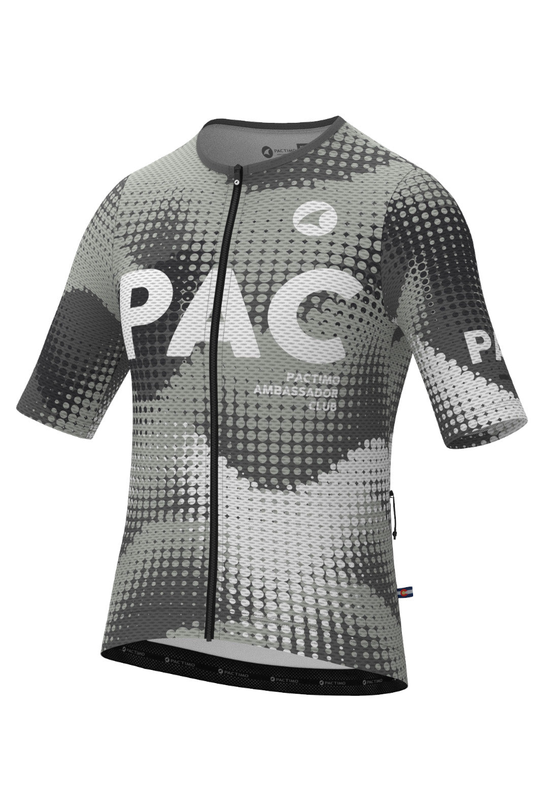 Men's PAC Aero Mesh Cargo Cycling Jersey - Granite Front View