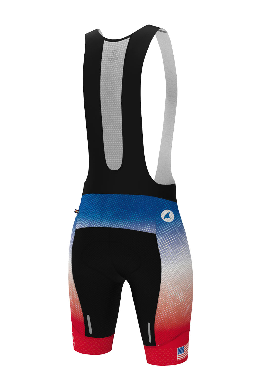 Men's USA Rocket Pop Cycling Bibs - Back View