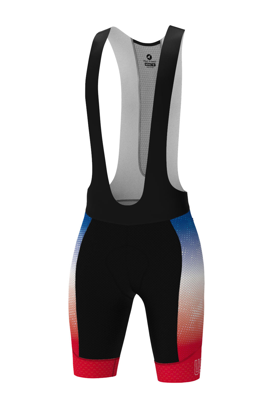 Men's USA Rocket Pop Cycling Bibs - Front View