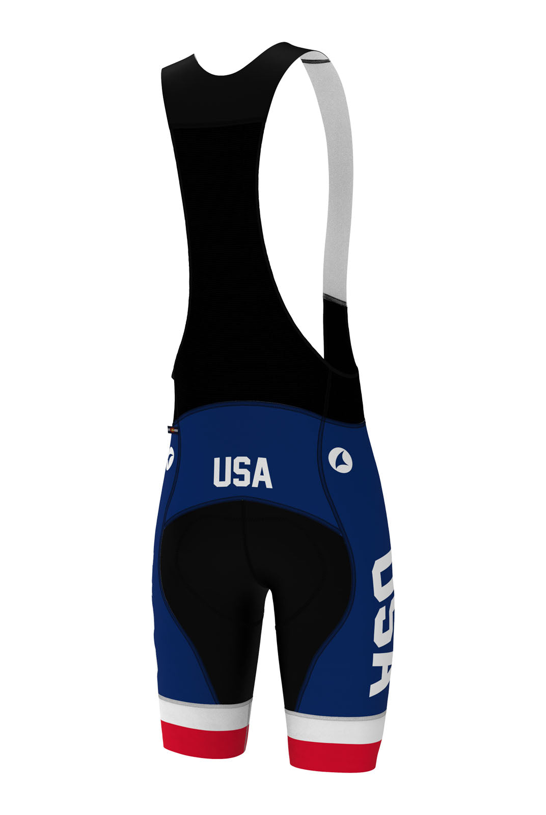 Men's Navy Blue USA Cycling Bibs - Back View