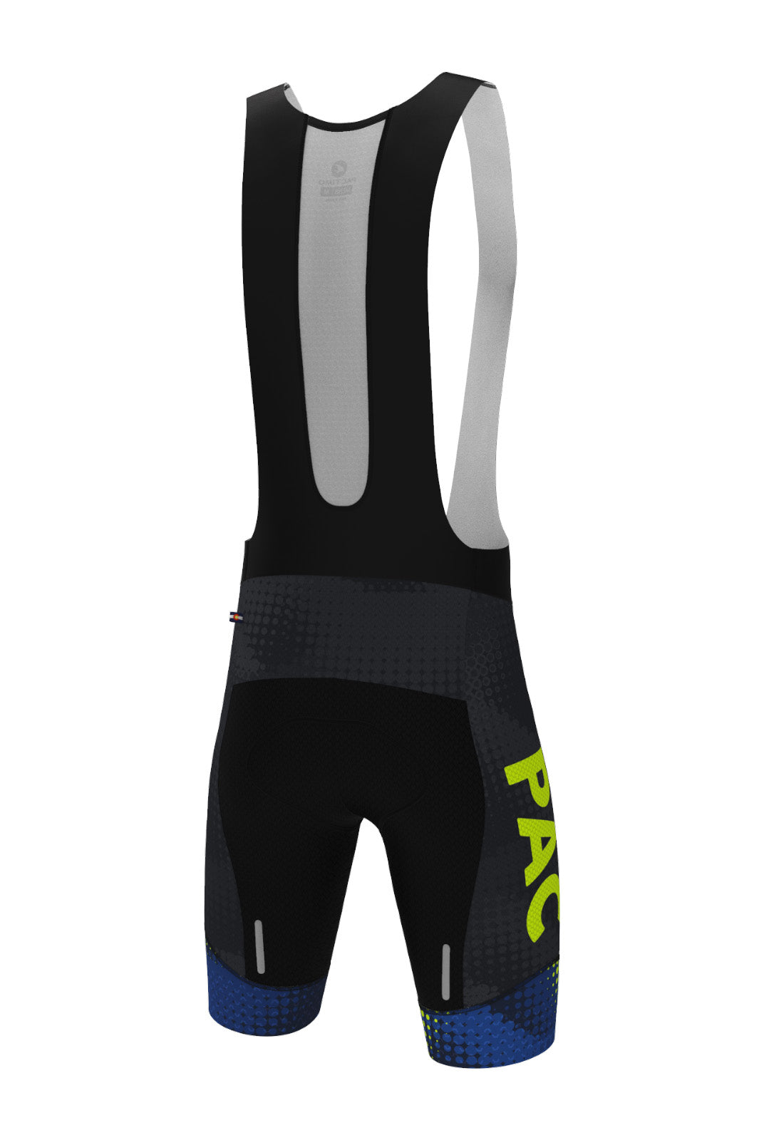 Men's PAC Cycling Bibs - Azure Back View