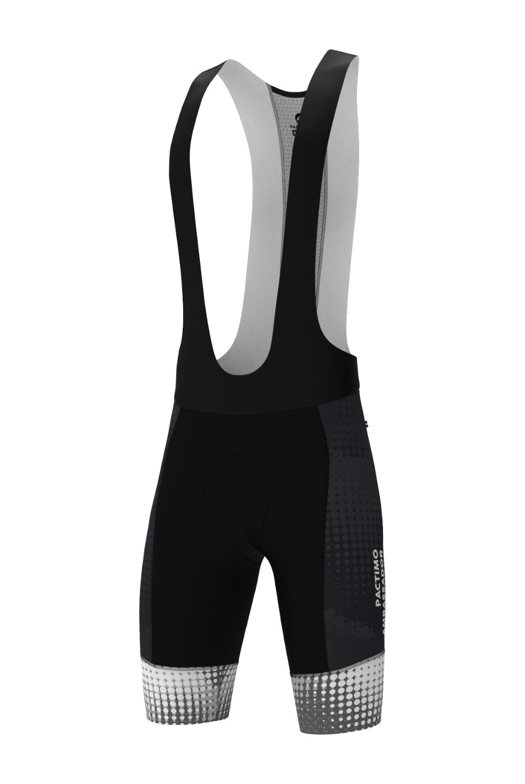 Men's PAC Long Length Cycling Bibs - Granite Front View