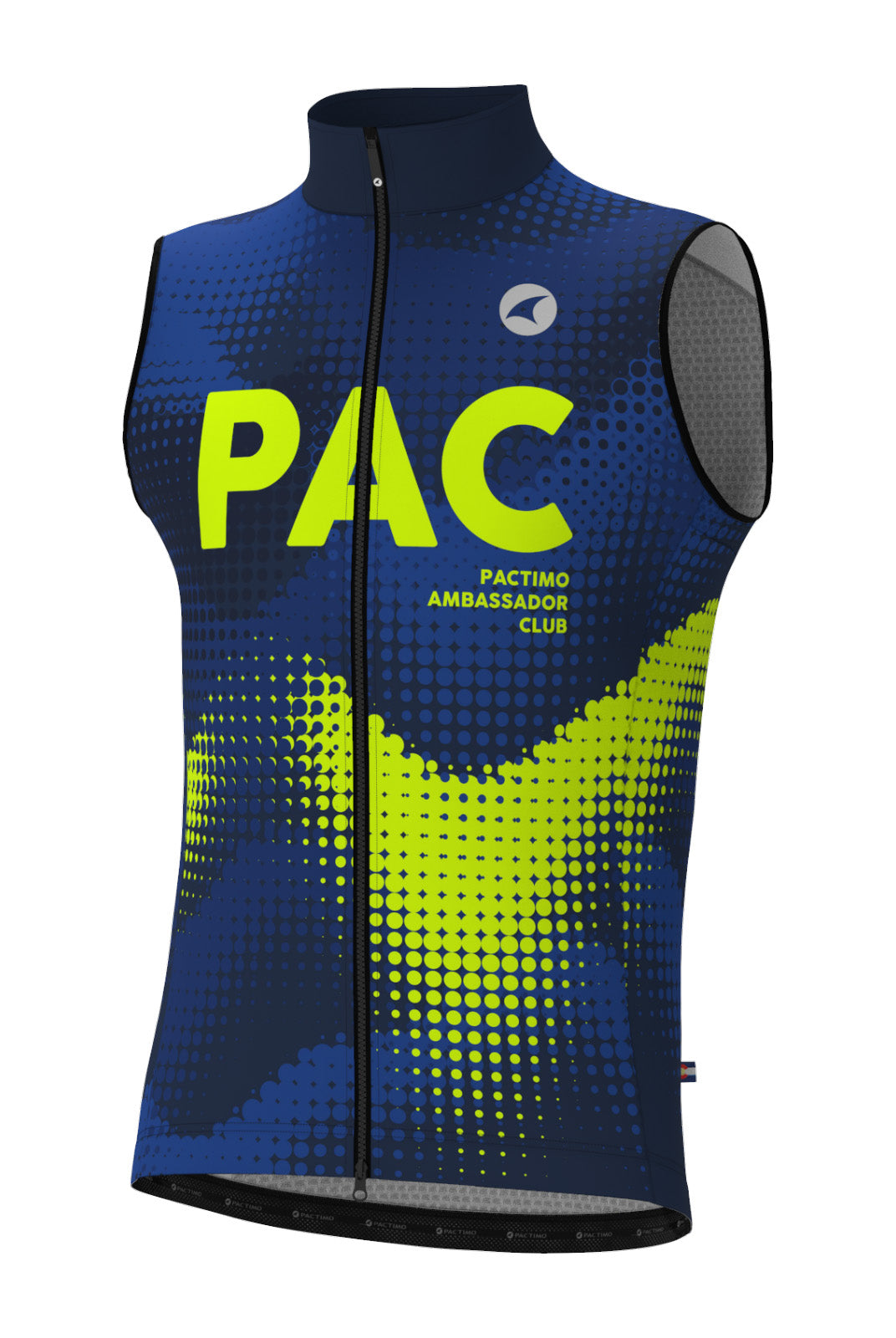 Men's PAC Cycling Wind Vest - Azure Front View