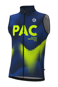 Men's PAC Cycling Wind Vest - Azure Front View