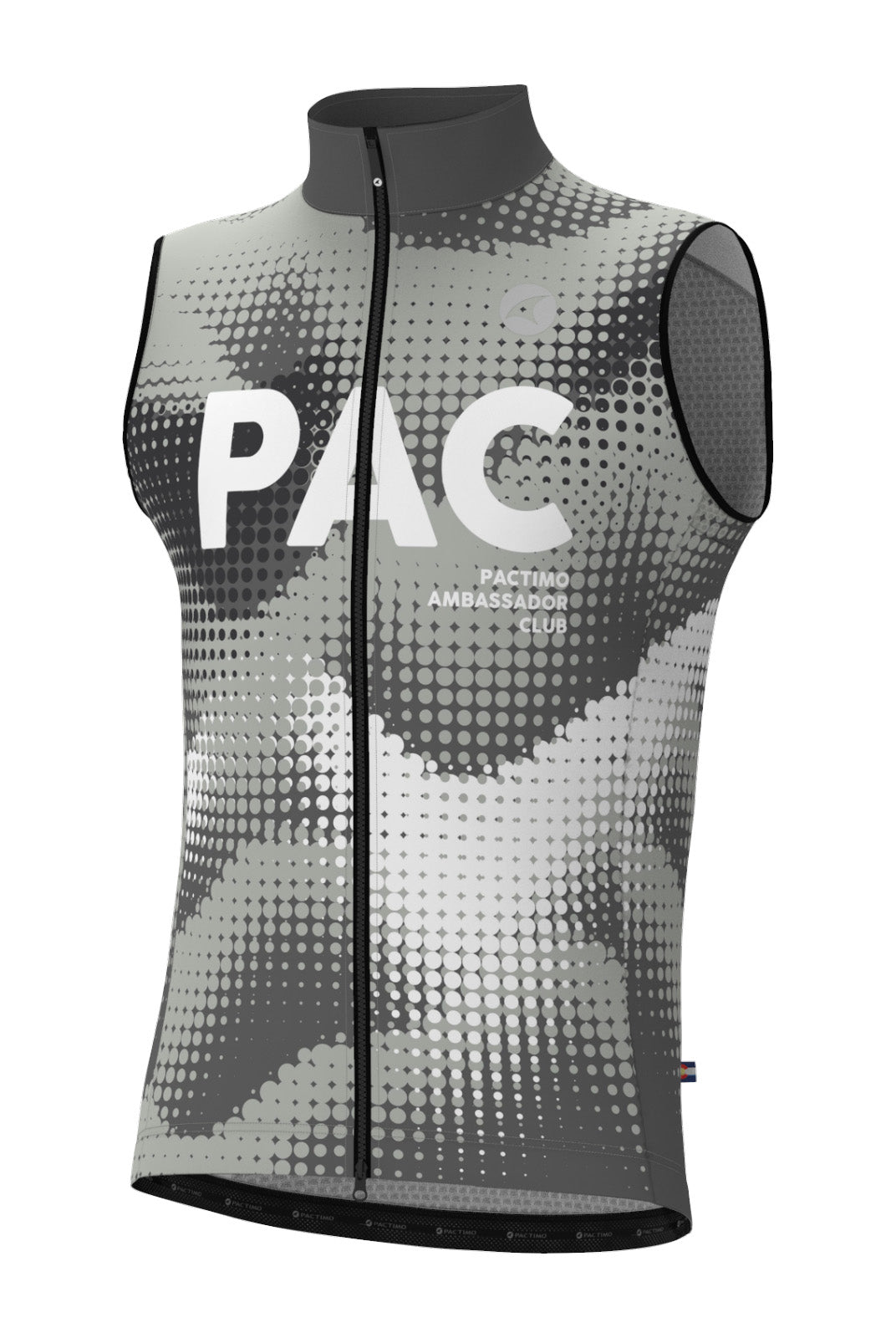 Men's PAC Cycling Wind Vest - Granite Front View