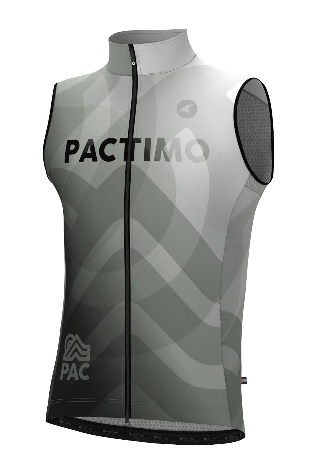 Men's PAC Divide Cycling Wind Vest - Mono Fade Front View