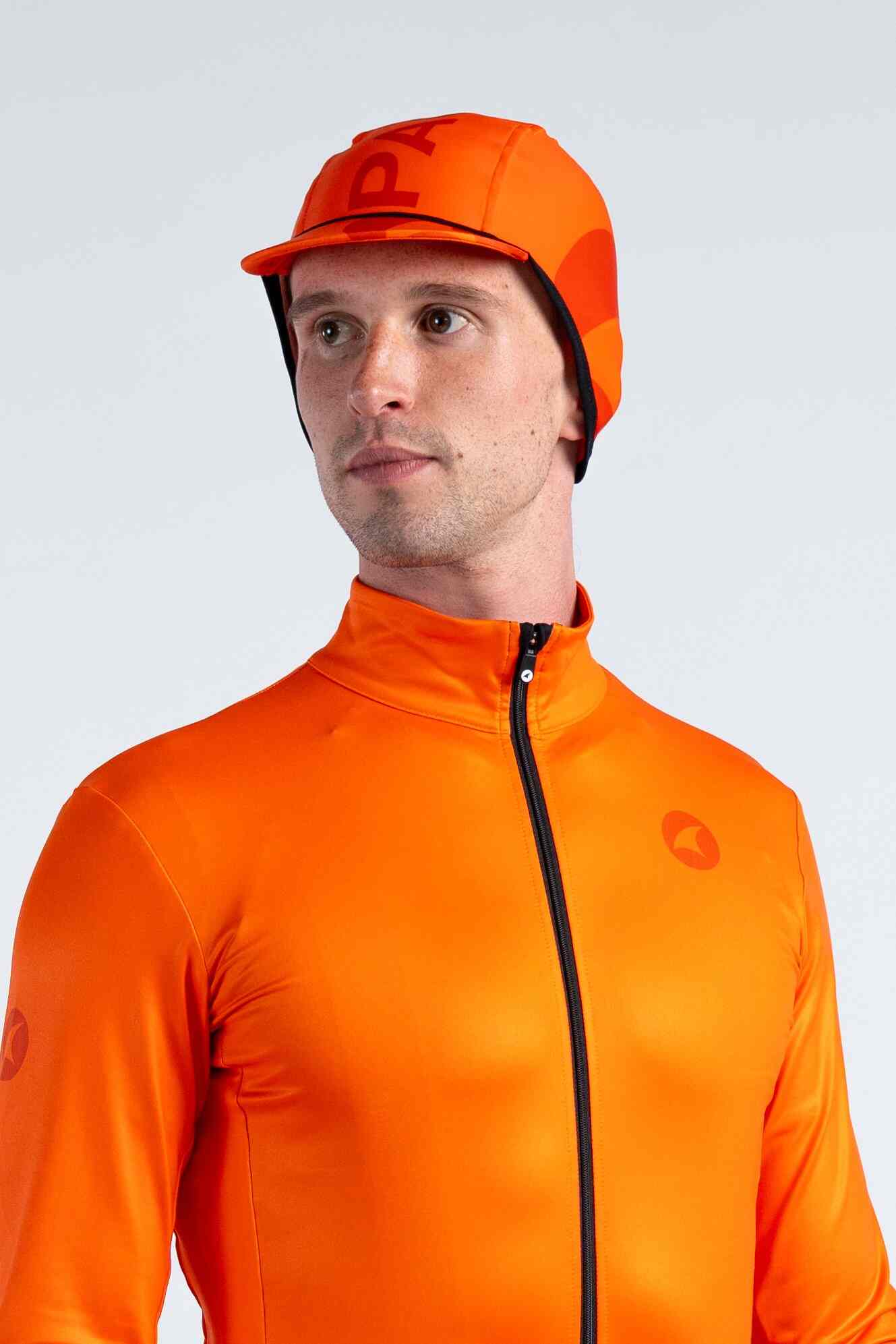 2023 Orange Alpine Thermal Cycling Cap - Front View