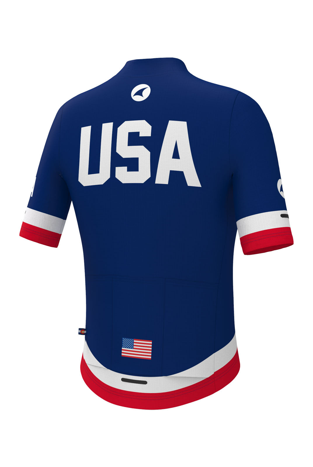 Women's Navy Blue USA Cycling Jersey - Ascent Aero Back View