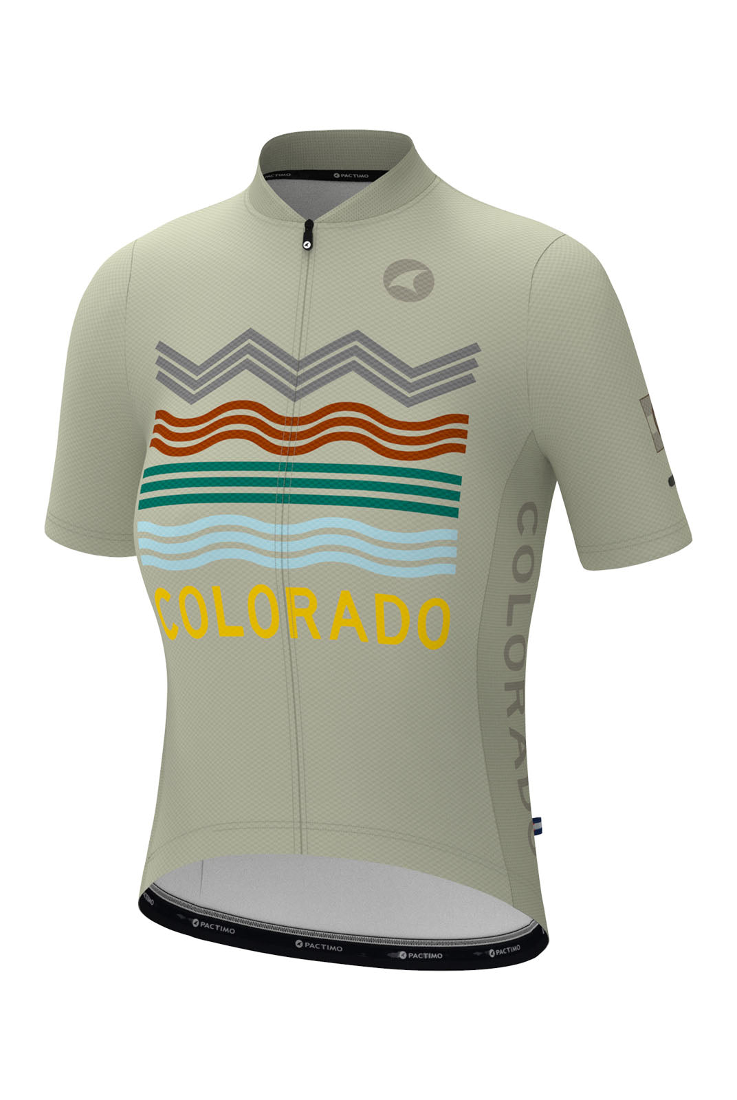 Women's White Colorado Cycling Jersey - Front View