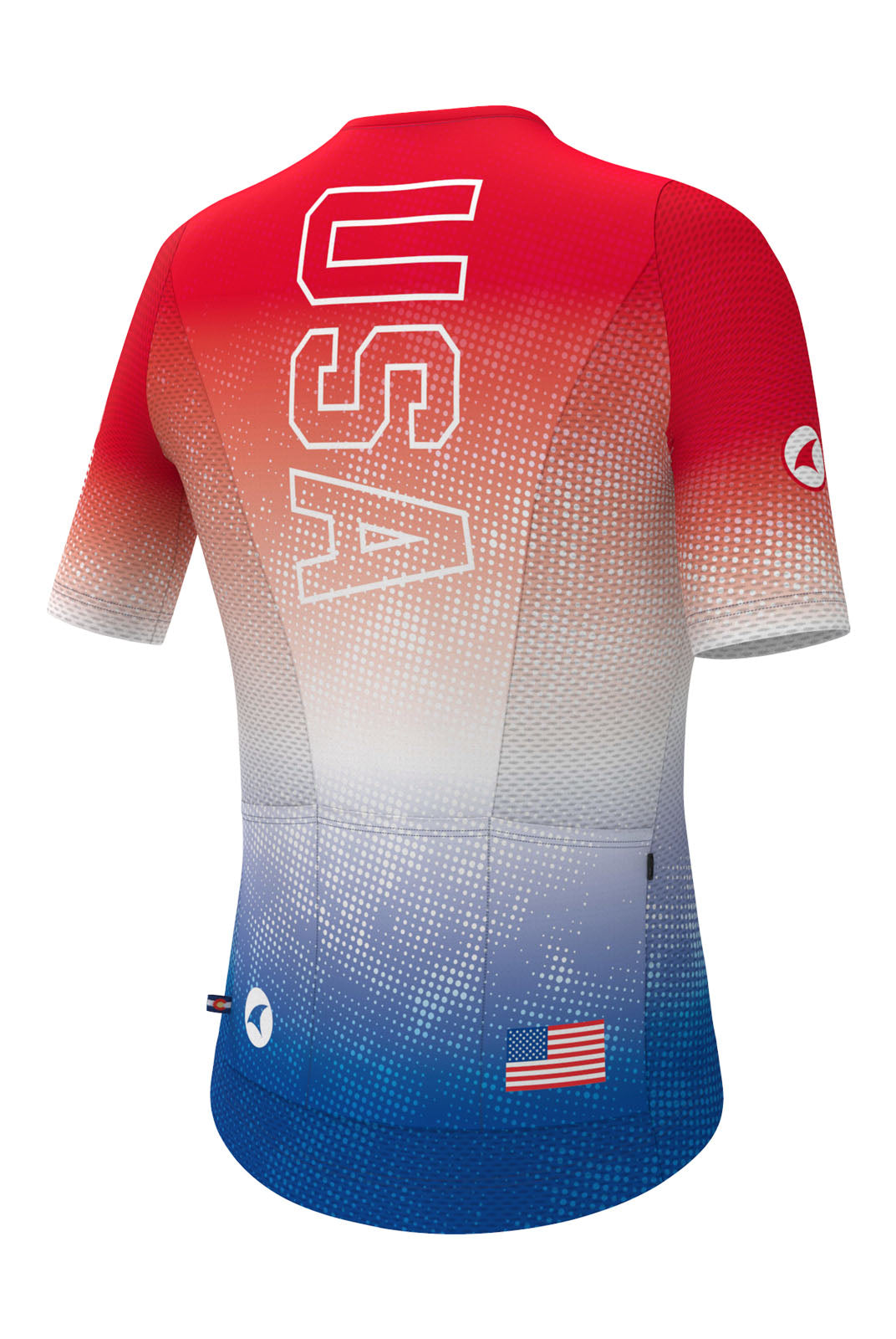 Women's USA Mesh Cycling Jersey - Rocket Pop Design Back View