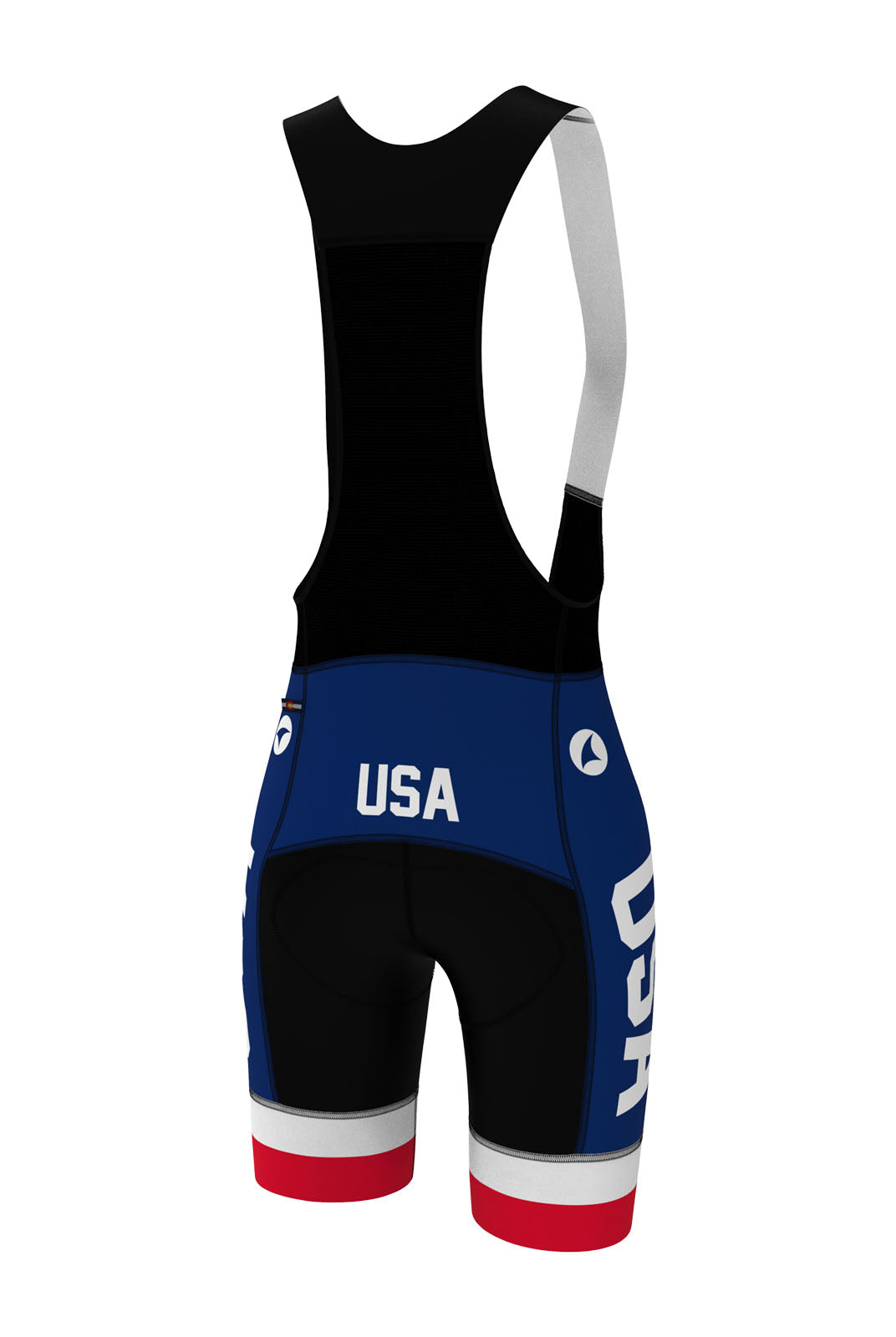 Women's Navy Blue USA Cycling Bib - Back View