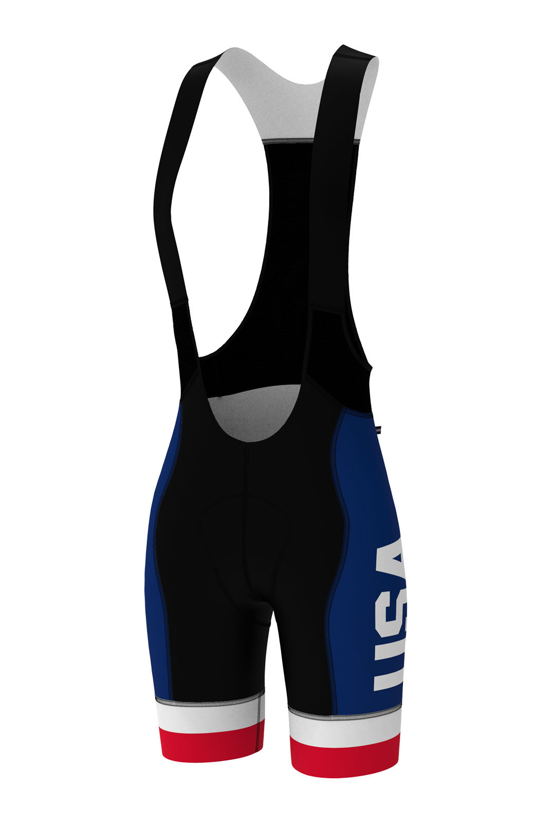 Women's Navy Blue USA Cycling Bib - Front View