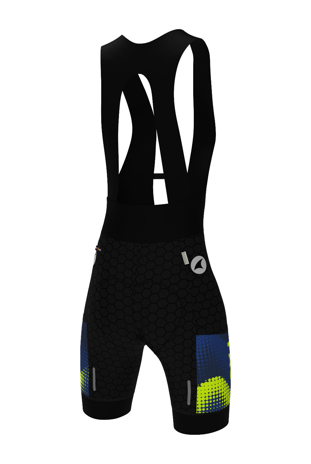 Women's PAC Cargo Cycling Bibs - Azure Back View