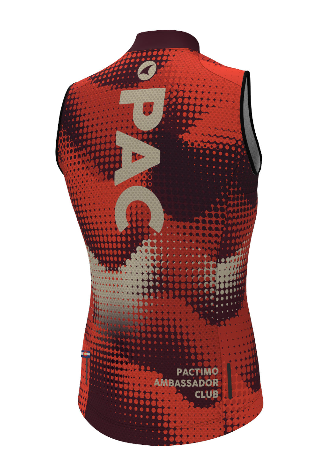 Women's PAC Cycling Wind Vest - Desert Paintbrush Back View