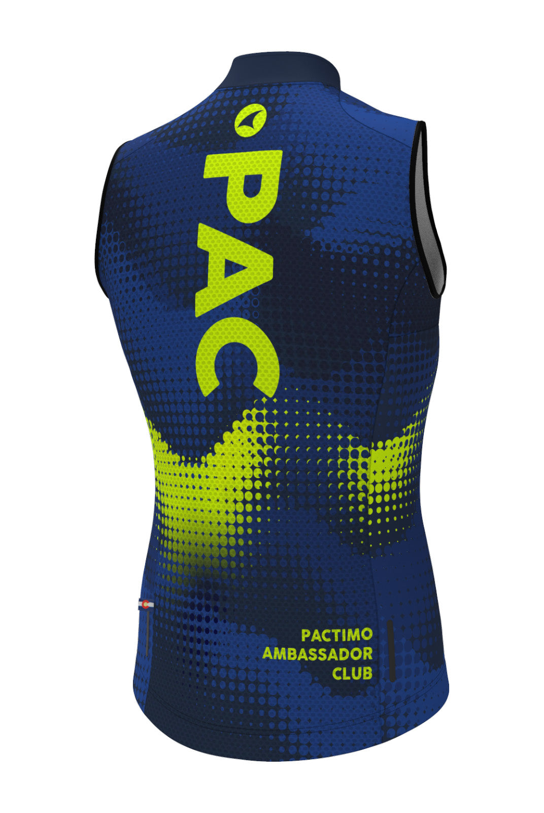 Women's PAC Cycling Wind Vest - Azure Back View