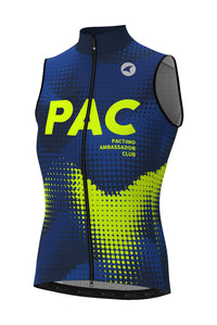 Women's PAC Cycling Wind Vest - Azure Front View