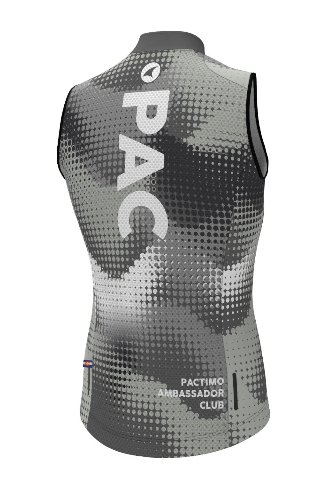 Women's PAC Cycling Wind Vest - Granite Back View