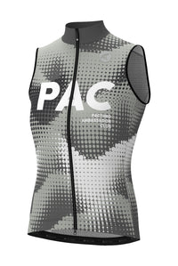 Women's PAC Cycling Wind Vest - Granite Front View