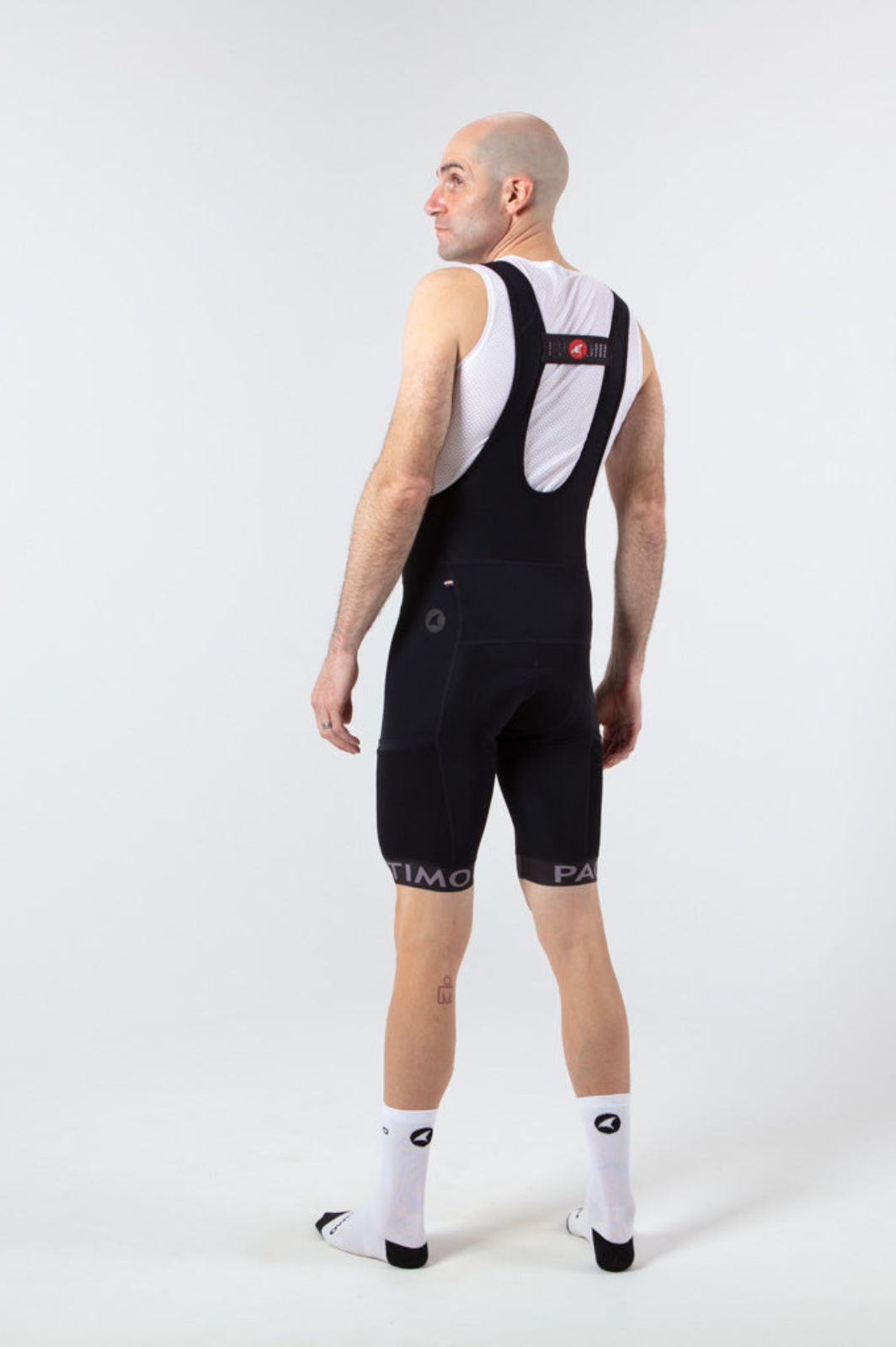 Men's Black Cycling Bibs, Ascent Vector