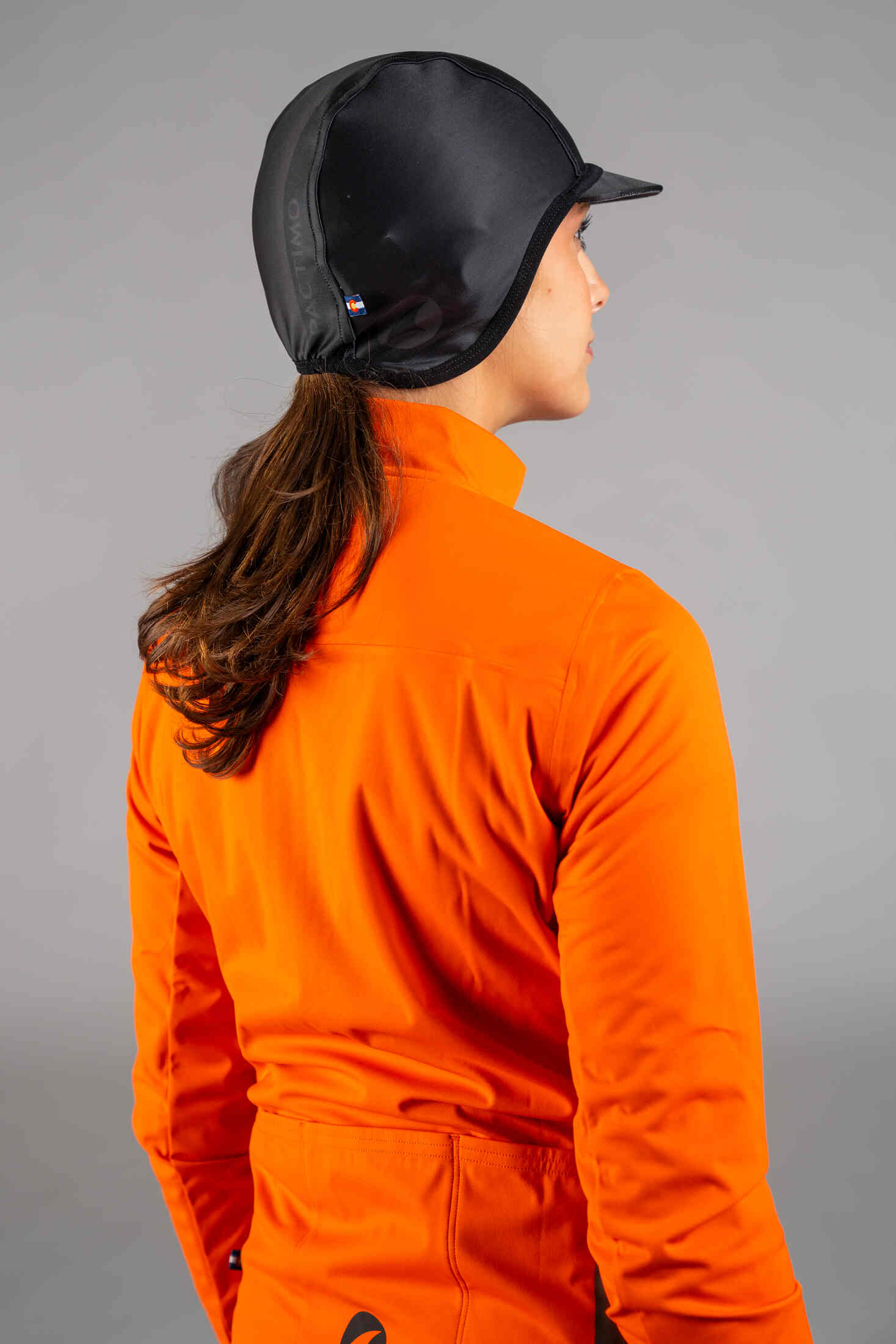 Black Alpine Thermal Cycling Cap - Back View