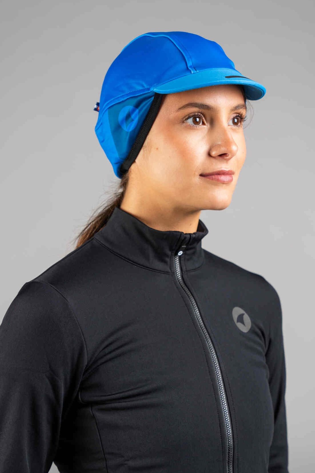 Blue Winter Cycling Cap for Wet Cool Weather Pactimo