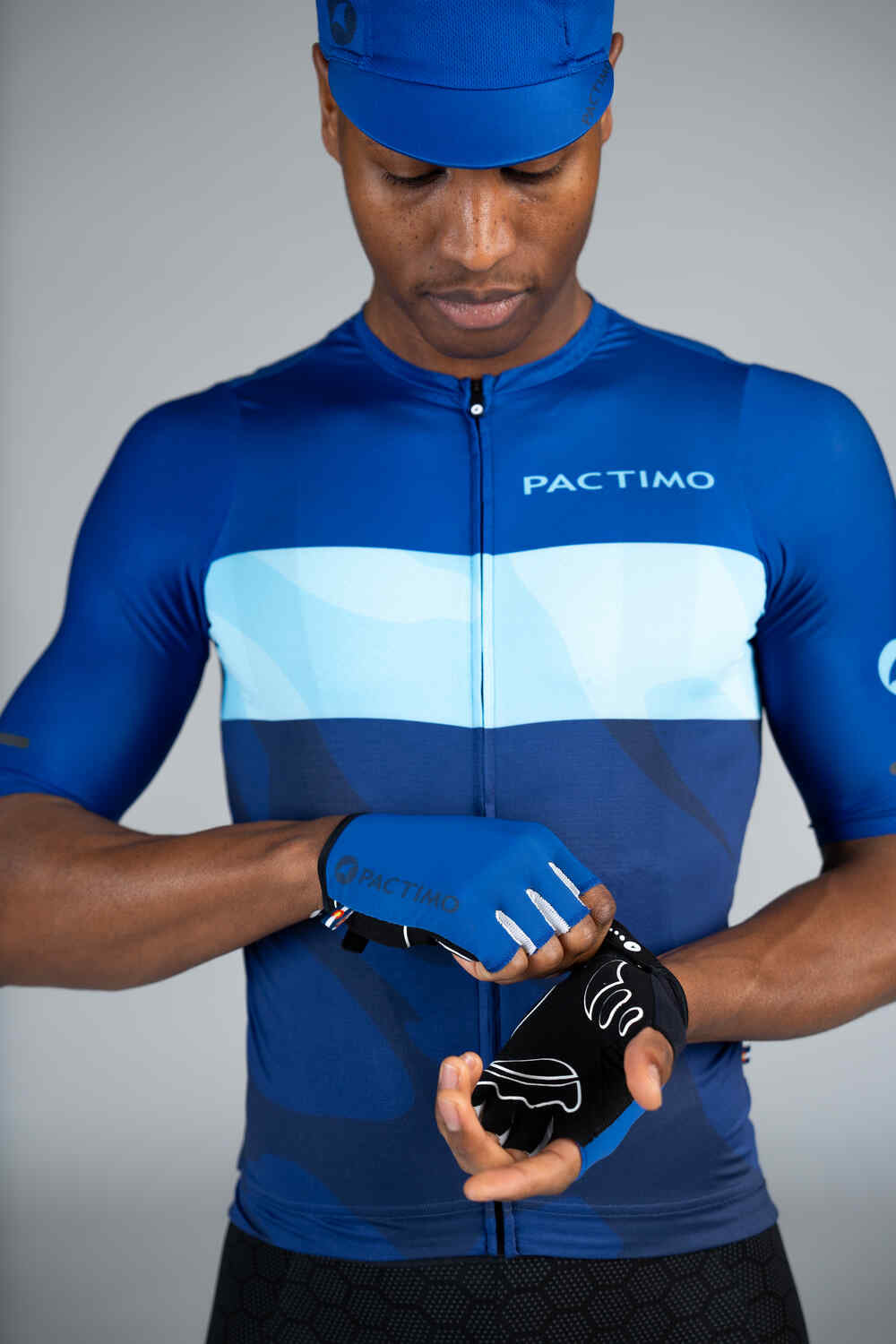 Blue Cycling Gloves - Palm