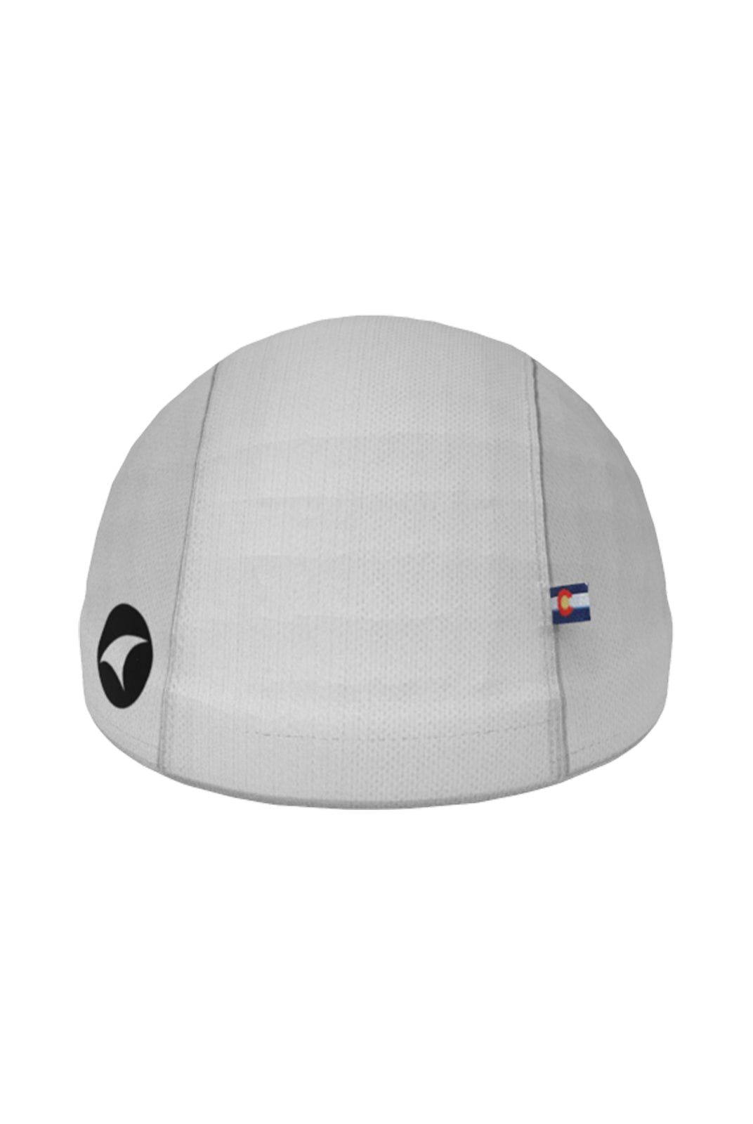 White Cycling Cap Back View