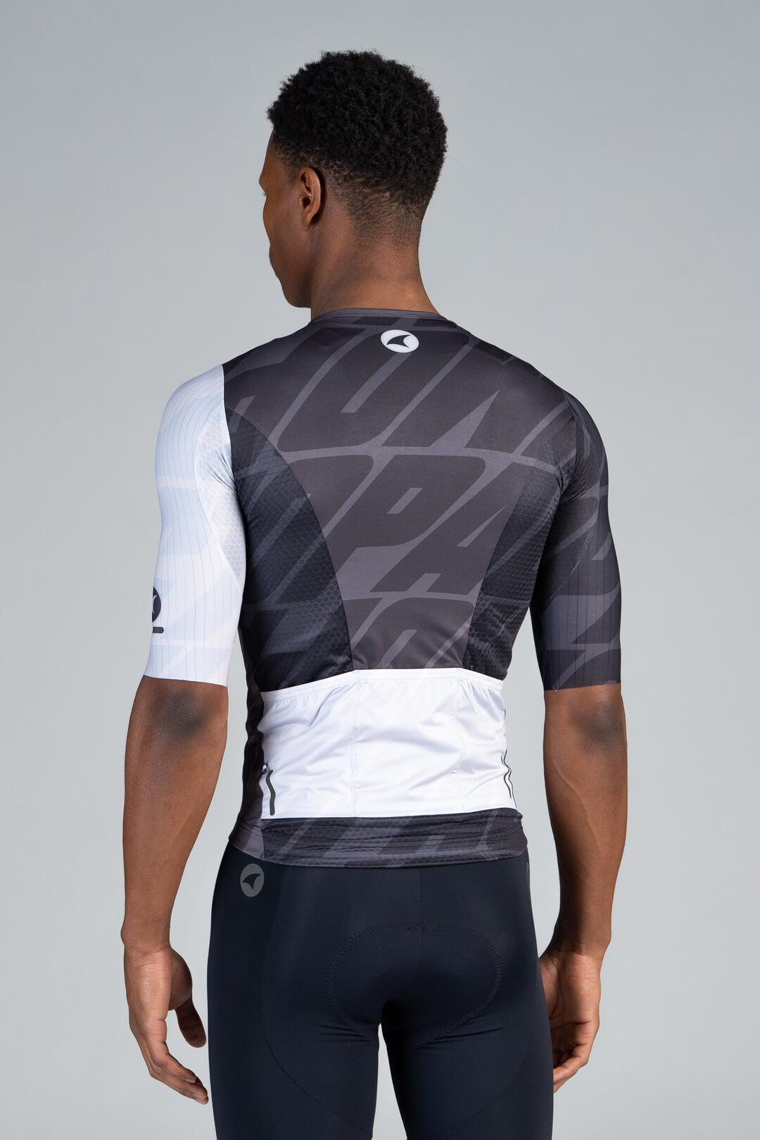 Men's Black Flyte Cycling Jersey - Back View