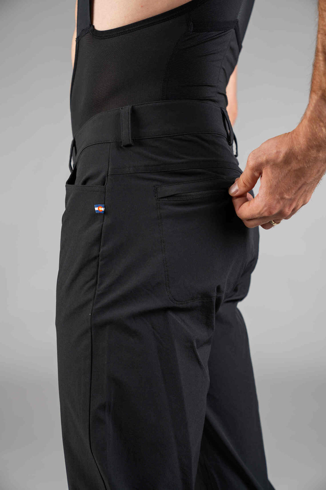 Men's black Mountain Bike Pants - Back Pocket