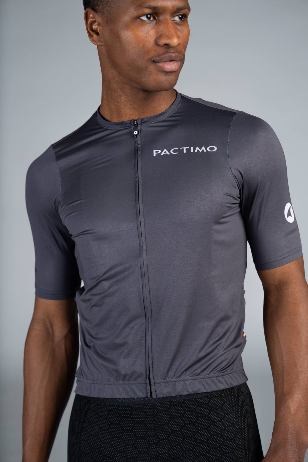 Men's Black Summit Bike Jersey - Front Close-Up