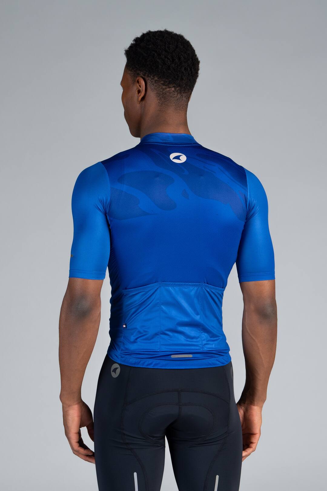 Men's Blue Ascent Aero Cycling Jersey - Back View