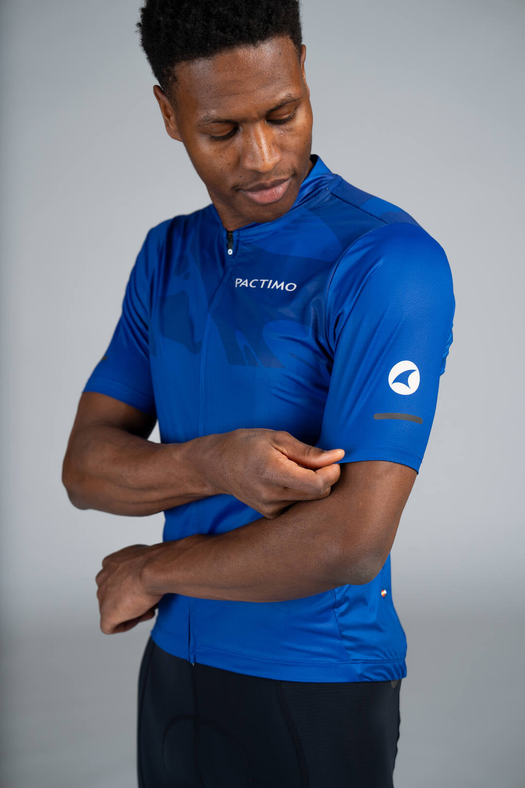 Men's Blue Ascent Cycling Jersey - Sleeve