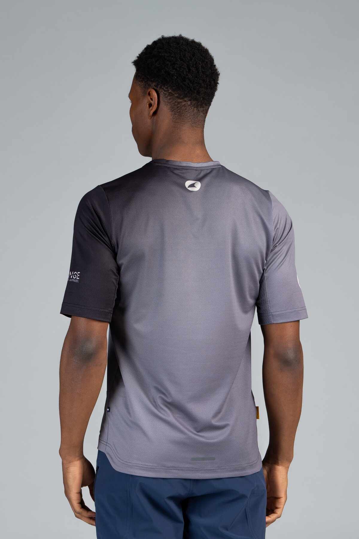 Men's Range Gray Mountain Bike Tee - Back View