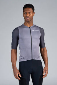 Men's Grey Gravel Cycling Jersey - Front View