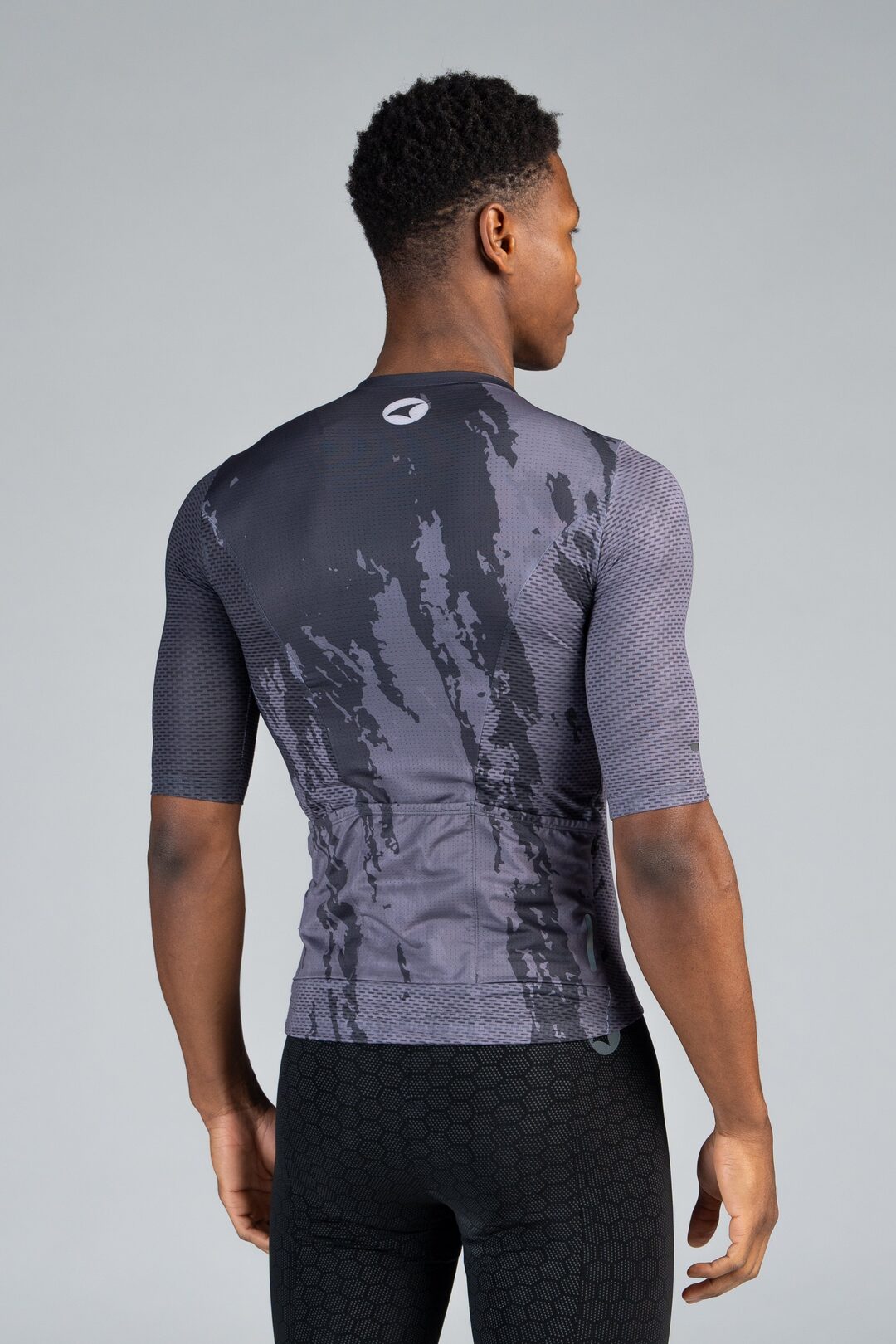 Men's Grey Mesh Cycling Jersey  Slopes Back View