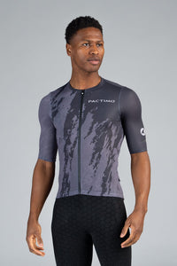 Men's Grey Mesh Cycling Jersey  Slopes Front View