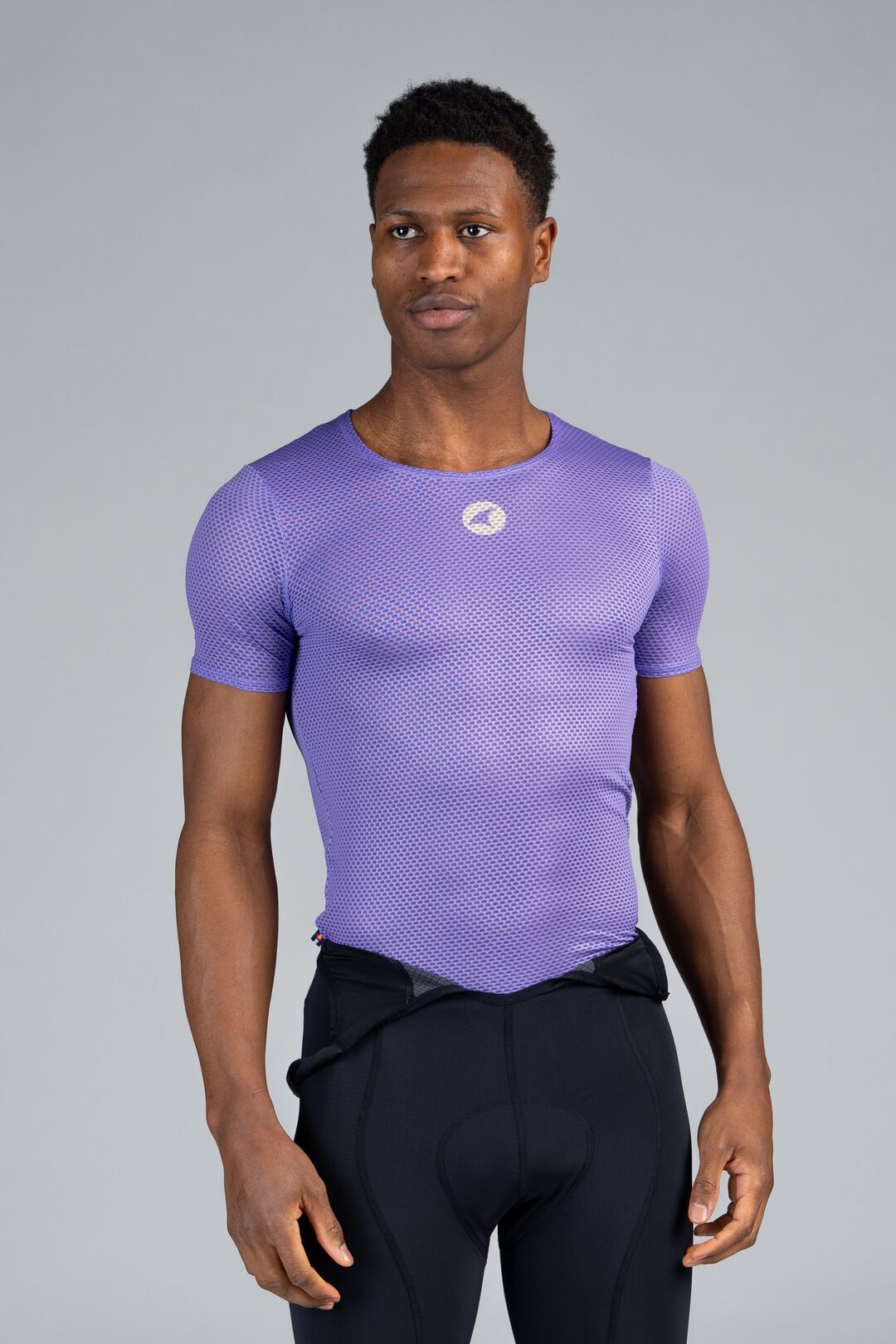 Men's Purple Mesh Cycling Base Layer - Front View